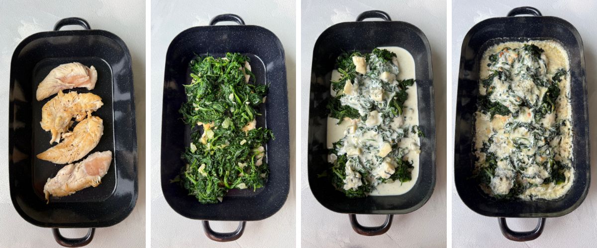 Rezept Hühnchen in Spinat-Gorgonzola-Sauce
