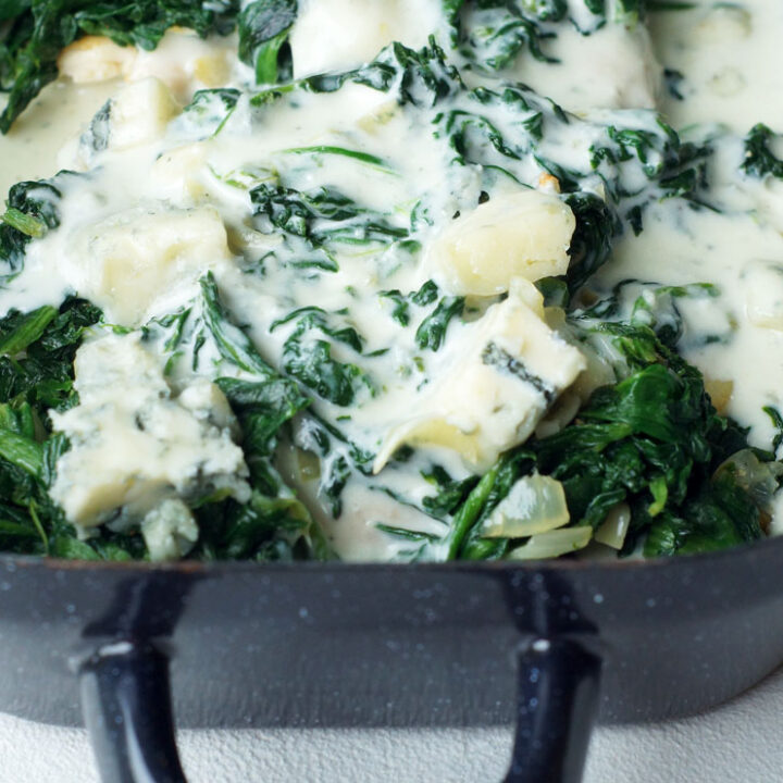 Hühnchen mit Spinat-Gorgonzola-Sauce