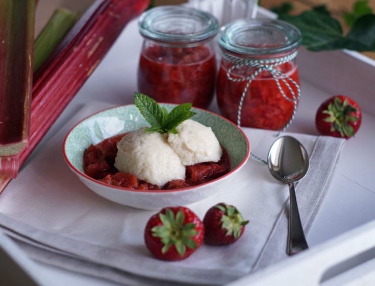 Rhabarber-Erdbeer-Kompott aus dem Slowcooker | Langsam kocht besser