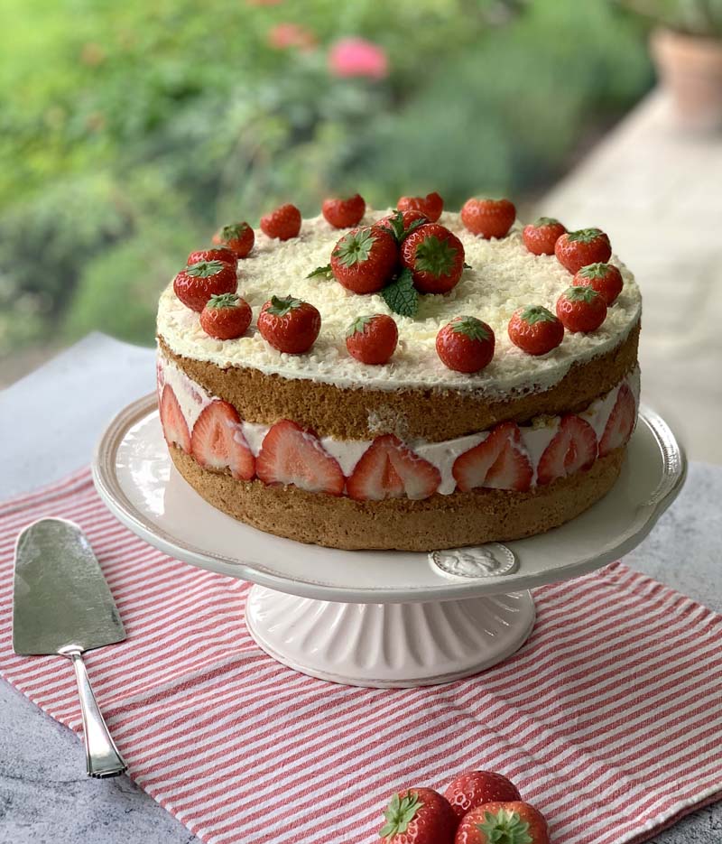 Rezept für Erdbeer-Mascarpone-Torte zum Muttertag