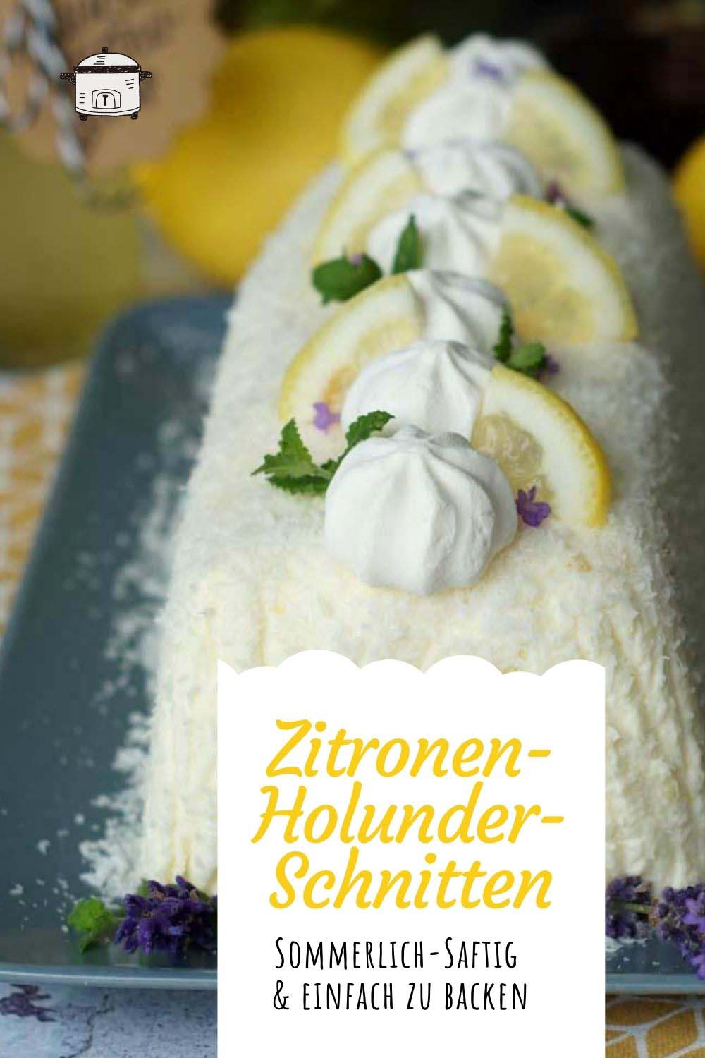 Rezept für Zitronen-Holunder-Schnitten