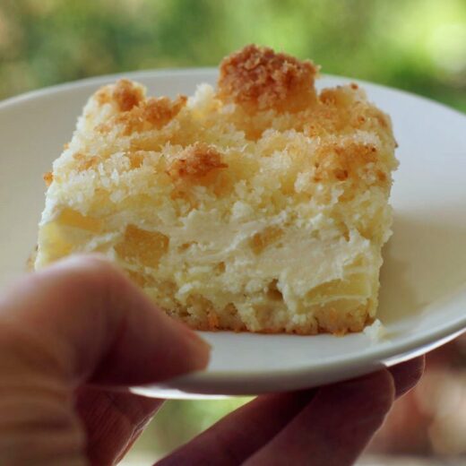 Einfaches Rezept für Pina Colada Blechkuchen