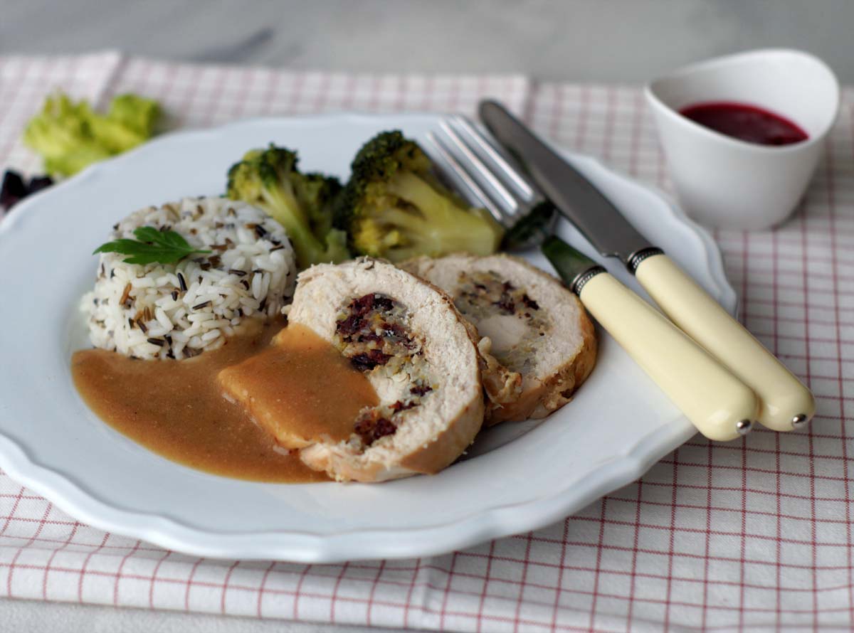 Rezept für gefüllte Putenbrust aus dem Slowcooker