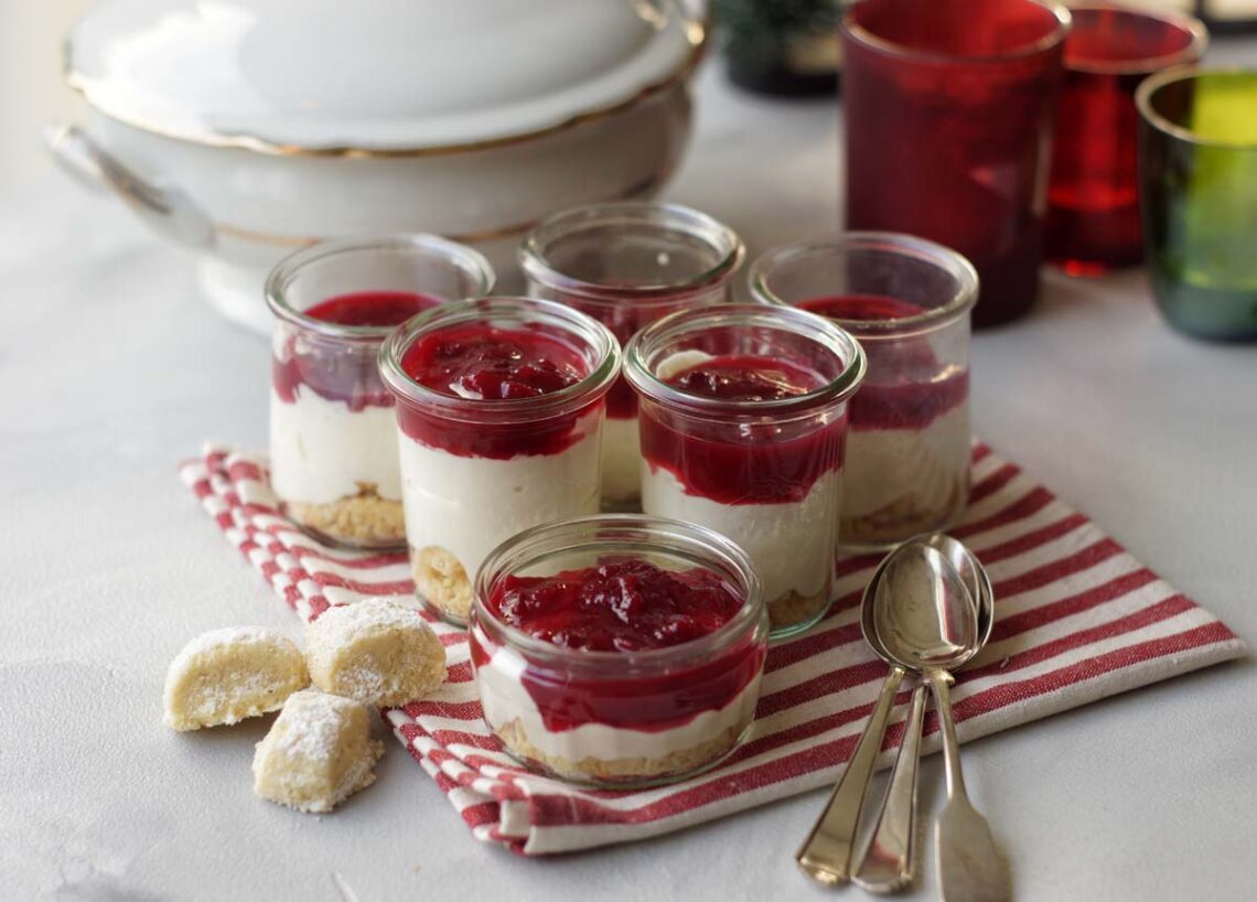 Rezept für Vanillekipferl-Schichtessert im Glas