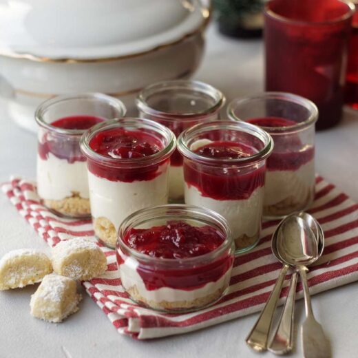 Rezept für Vanillekipferl-Schichtessert im Glas