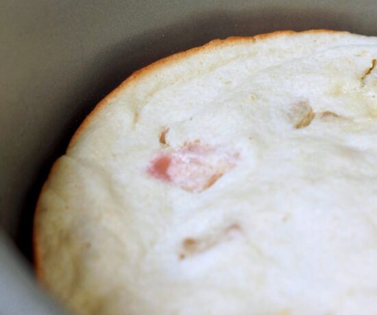 Rhabarberauflauf im Slowcooker zubereitet