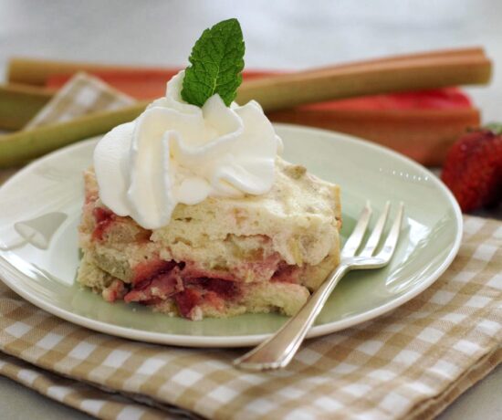 Rhabarber-Auflauf aus dem Slowcooker