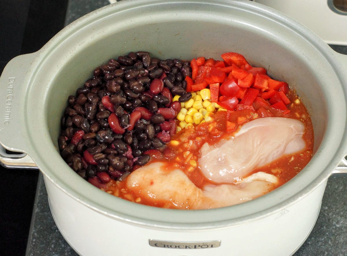 Zubereitung von Chicken Chili im Slowcooker